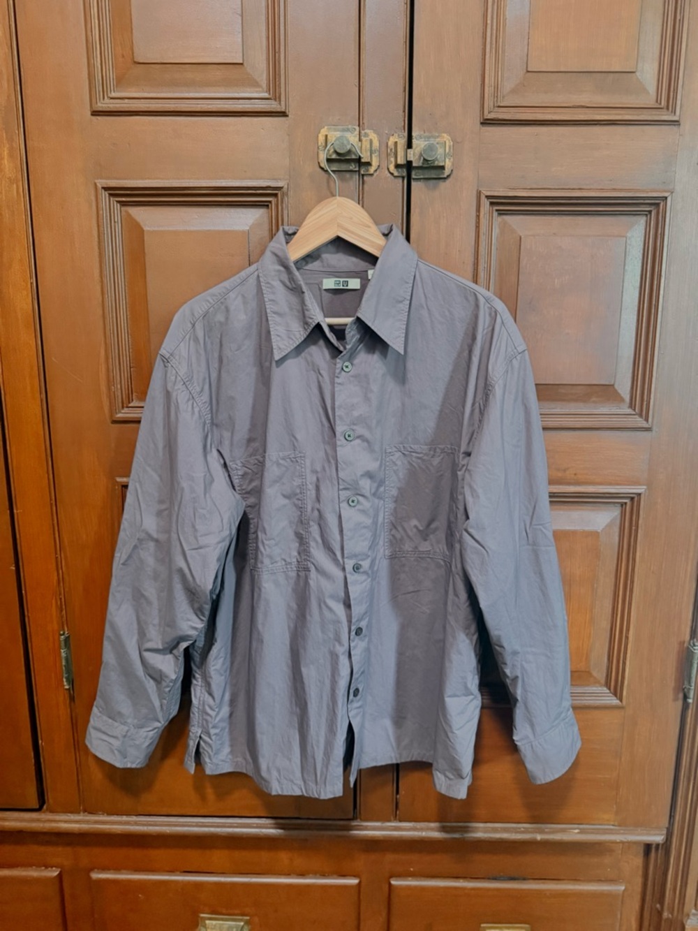 Uniqlo U Utility shirt Taupe / Yurple